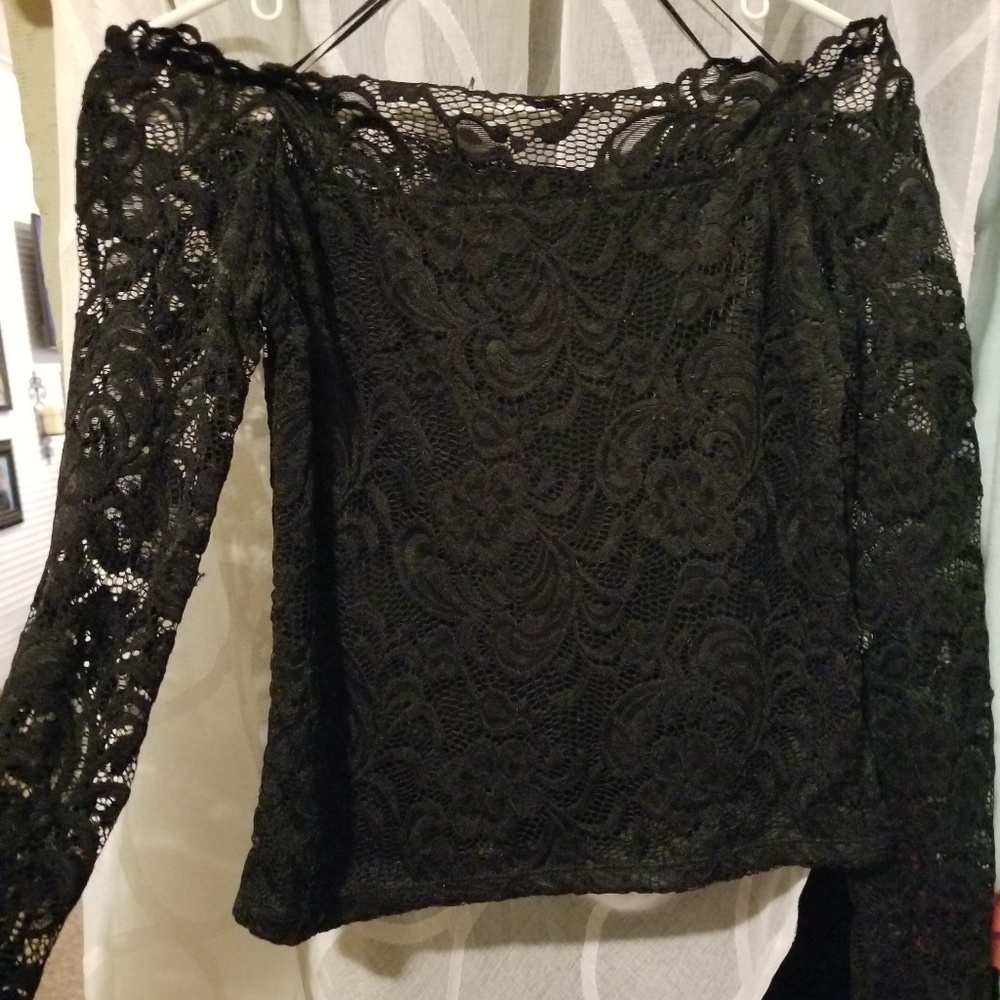 Lace long sleeve shirt